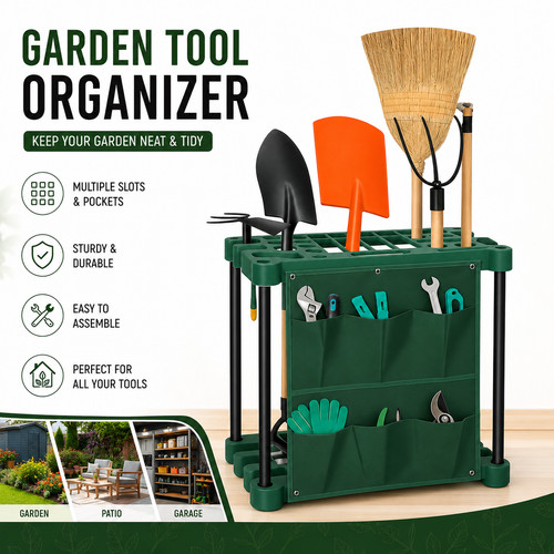 Garden tool storage rack - tool,