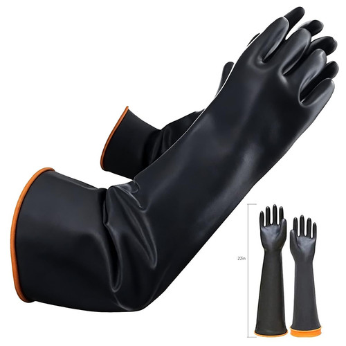 Long rubber gloves - long,