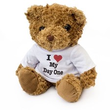 I LOVE MY DAY ONE - Teddy Bear - Cute Cuddly Soft Adorable - Gift Present