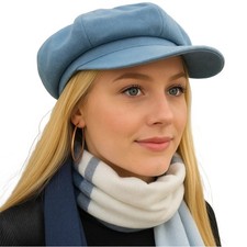 Baker boy Hat Blue Denim Newsboy Cap CRAGGI Hat