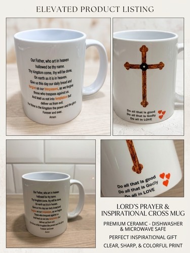 Christian cross mug lord s - cross, lord's