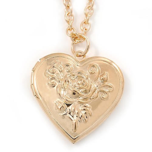 Medium gold tone heart - medium,