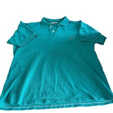 Vintage men green Lacoste Chemise made in France oversize polo shirt in XL|6459