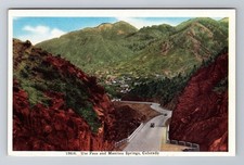 Manitou Springs CO-Colorado, Ute Pass, Scenic Mountain View, Vintage Postcard