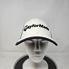 TaylorMade Hat Cap Strap Back White Navy Golf RBZ R1 RocketBallz Driver Mens