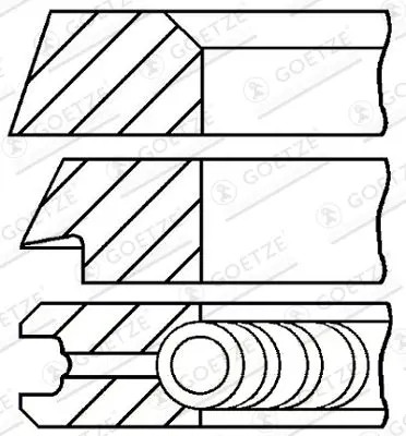 Piston ring set 399100 - ring,