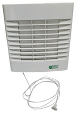 Bathroom Humidistat Extractor Fan with Pullcord & Auto Shutters 100mm - Airvent