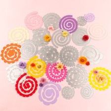 3D Large Spiral Rolled Flower