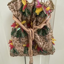 ZARA Bucket Bag BEADED Tote
