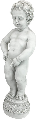 Peeing boy statue - peeing, water