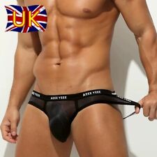 Men's Jockstrap Briefs Underwear Thong Sexy Translucent Fashion UK