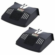 2 X PLASTIC BLACK DRAIN GRID GUTTER WASTE COVERS COVER PROTECTOR LEAF GUARD