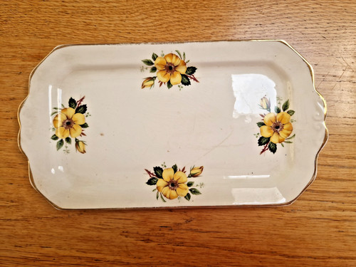 Vintage porcelain tray dish - porcelain, tray/dish