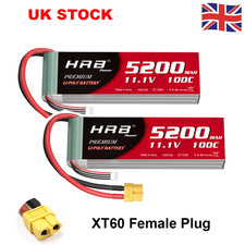 2pcs HRB 3S 5200mAh XT60 11.1V