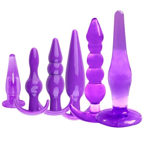 6pcs purple silicone - purple, butt