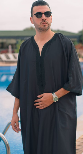 Men black moroccan - men's,