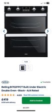 Belling BI702FPCTBLK Double Built-In Electric Oven Black