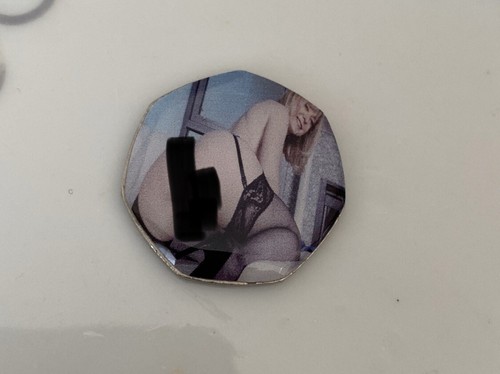 Enamelled coin naughty - naughty, women