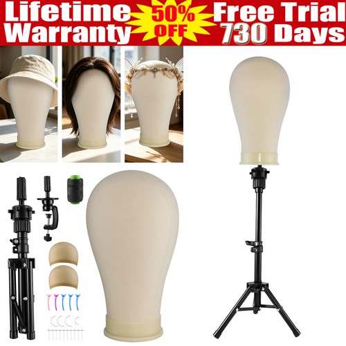 Wig canvas block head - 22'',