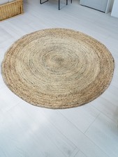 Large Round Rug Jute Natural