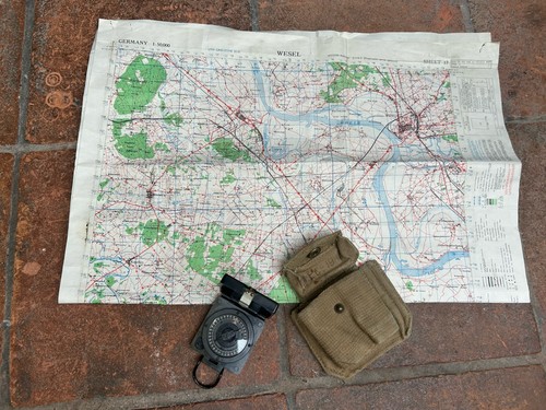 Ww2 british compass and - and, pouch