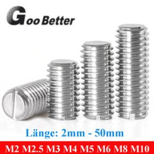 Stainless Slotted Grub Screws - Set Screw Model Engineering Live Steam Loco Boat