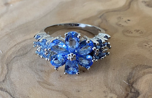 Ring deep blue tanzanite - deep,