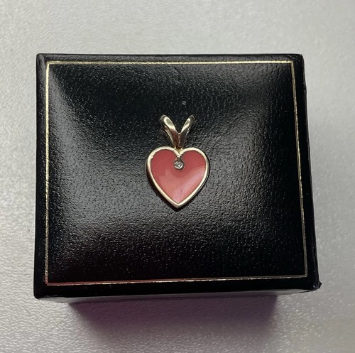 9ct gold heart - , pendant