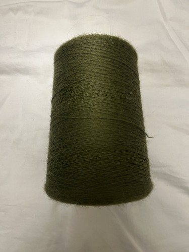 Moss coloured worsted spun