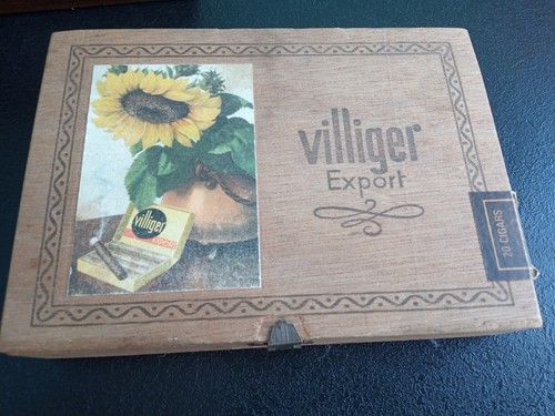 Vintage wooden cigar - box, for