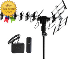 Outdoor Antenna HD TV 200 Miles Range with Motorized   360    Rotation  