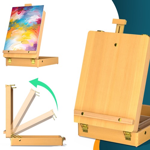 Wooden table top box - table, easel
