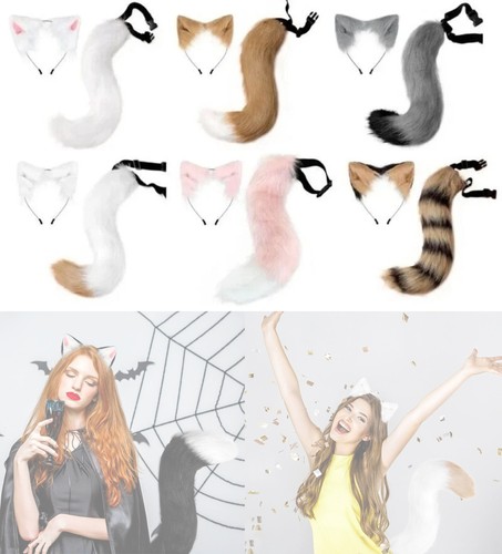 Faux fur fox wolf - faux, ears