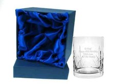 Personalised Laser Engraved Crystal Whisky Mixer Glass in Silk Lined Gift Box