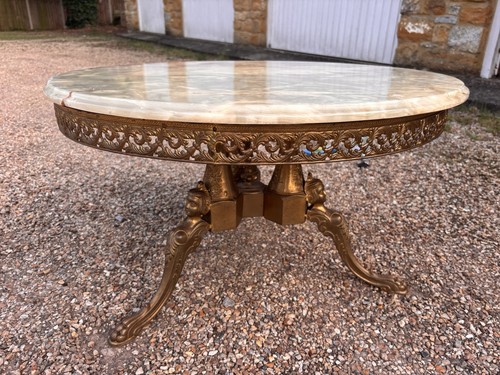 Round coffee table 65cm - round, bronze