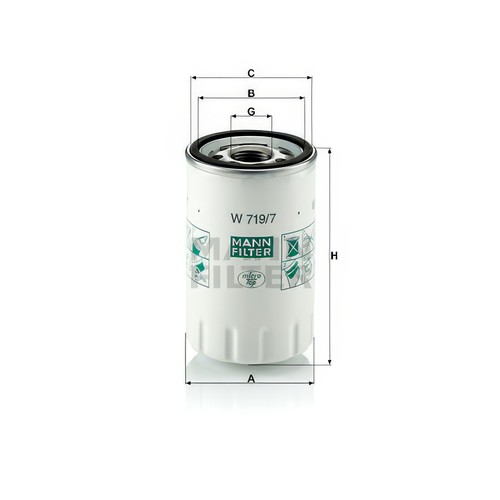 Mann oil filter - filter, with