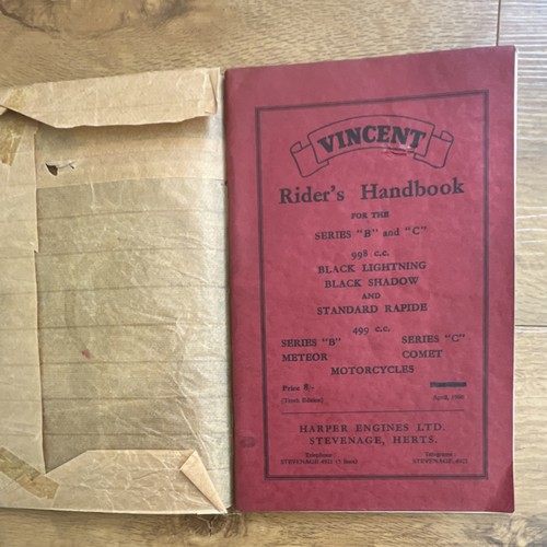 1960 vincent riders handbook - riders,