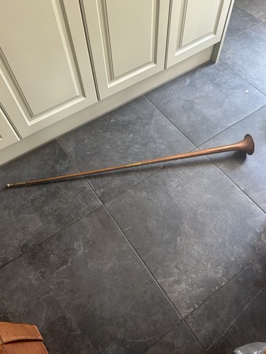 Antique copper hunting horn - antique,