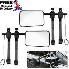 2x Flat Caravan Towing Mirrors