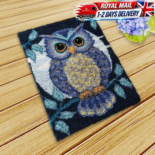 Owl latch hook - owl, rug