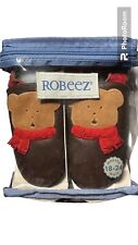 ROBEEZ LEATHER TEDDY BEAR BROWN NEWBORN SOFT SUEDE SOLE SHOE 18-24 Month