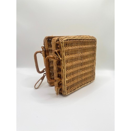 Vintage square wicker - square, rattan