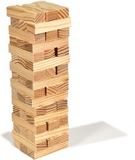 Wooden Tumbling Tower  Exciting Game of Balance & Skill 2 or More Players