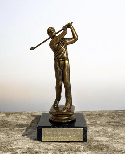 Golf male figure trophy - male,