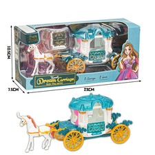 Dream Carriage Princess Horse & Carriage Playset Kids Role Play Toy Gift 23cm