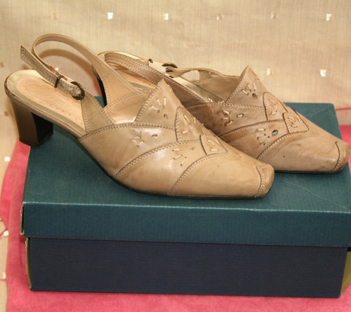 Vintage clarks shoes taupe - k,