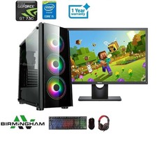 Fast Gaming PC Computer Bundle Intel Quad Core i5 16GB SSD+1TB Win 11 2GB GT730