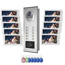 Video Apartment Intercom System,10unit Intercom Entry System7 inch Monitor Wired