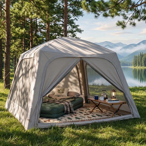 Inflatable camping tent with - camping,
