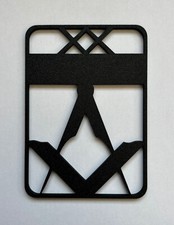 Masonic Pocket Jewel Holder for breast pocket with square & compass